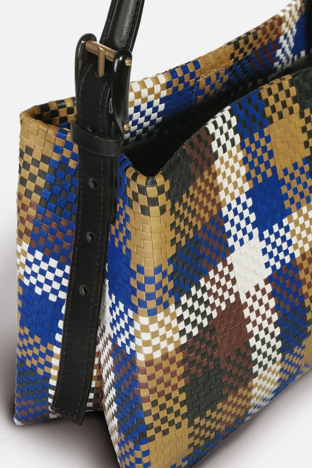 Noa woven leather tote bag Césaire Paris Made in France